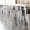 Flash Furniture 30" White Metal Stool-Gray Poly Seat CH-31320-30-WH-PL2G-GG - alternate 1